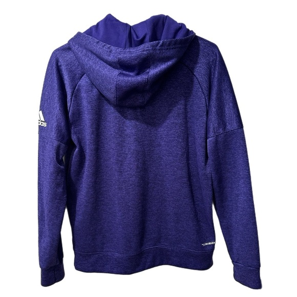ADIDAS Women Lifting Women Hoodie Athletic Sweatshirt Sz Medium Pocketed Purple - Picture 2 of 12
